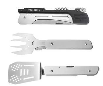 

Roxon Multitool Outdoor Camping Cooking Tools EDC Kit Stainless Steel Barbecue Grilling Kitchen Tools Set BBQ Knife Fork Scoop