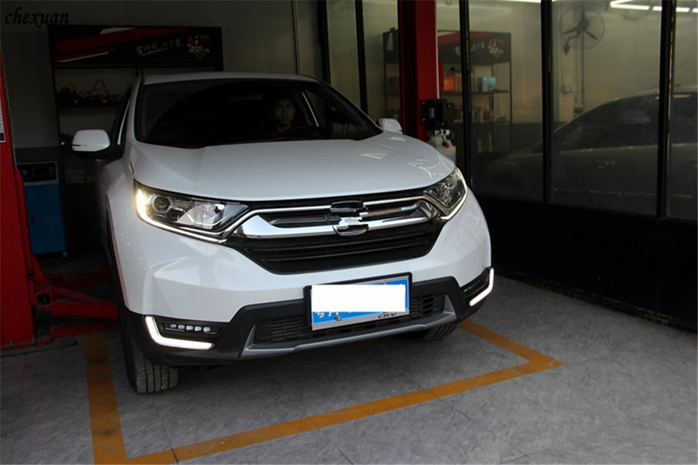 CSCSNL 2 шт. для Honda CRV CR-V 12 В светодиодный DRL дневные ходовые огни с желтым сигналом поворота противотуманный светильник