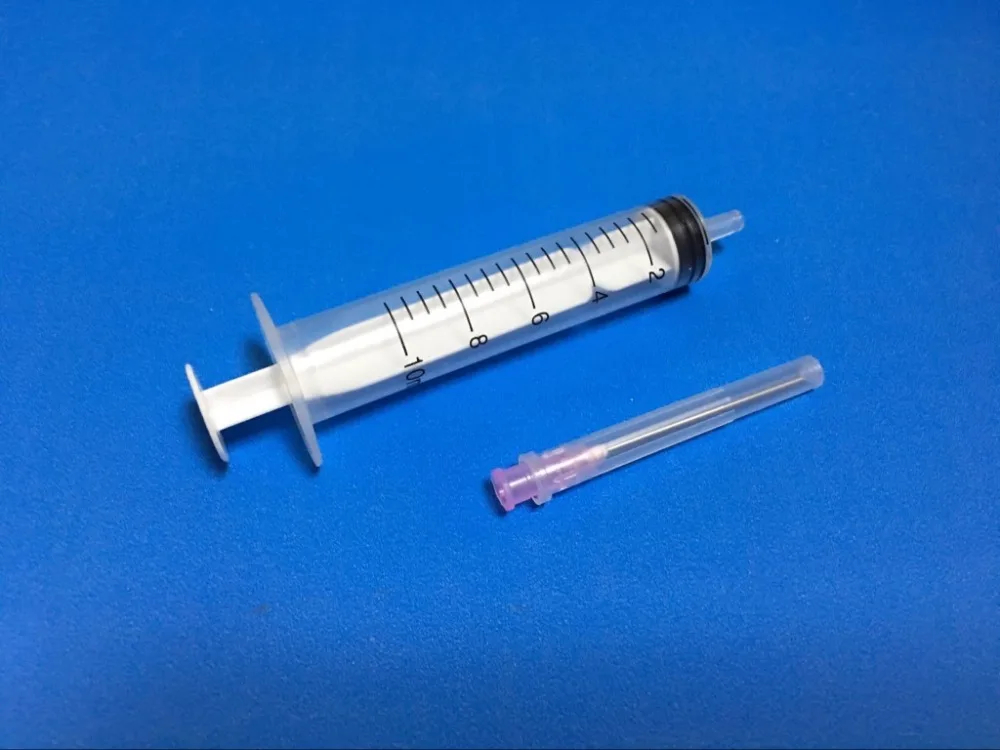 10sets 6PCS*10ML Refilling Syringe with Blunt Needle for Epson HP Canon Ink Cartridges and CISS