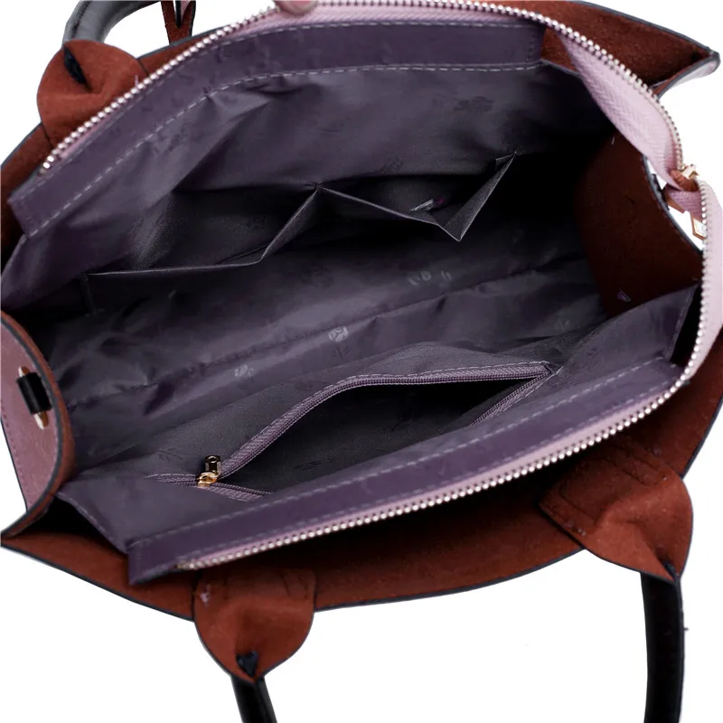 Новинка, набор женских сумок, 3 шт, кожаная сумка, женские большие сумки-тоут, дамская сумка через плечо, Сумочка+ сумка-мессенджер+ кошелек