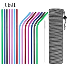 Многоразовая соломинка высокого качества из нержавеющей стали 304 металлическая соломинка с чистящей щеткой для кружек