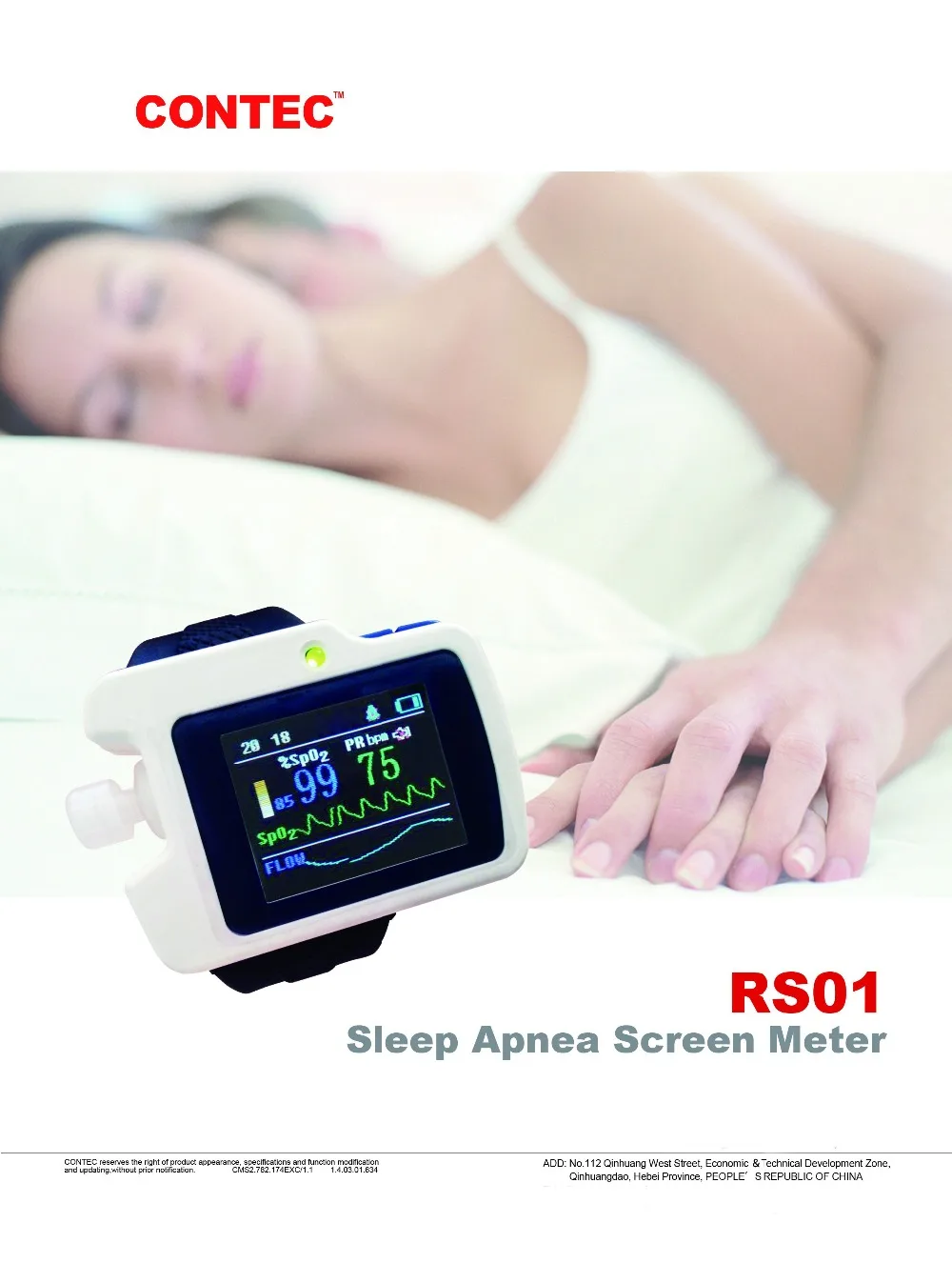 

PC Based Multi Function Portable Electronic Visual Stethoscope SpO2 + Nose Flow Waveform + Free Software Monitor CMS RS01