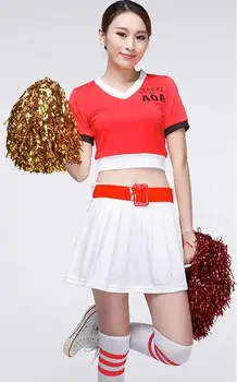 

2016 New Girls Sports Fitness Dance Cheerleading Football Baby Clothing Show Short Cheerleader Dress No Pom Pom