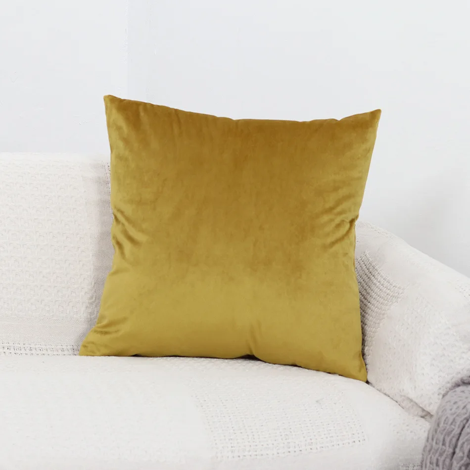 Luxury Gray Blue Green Yellow Pink White Black Velvet Cushion Cover Pillow Cover Pillow Case Home Decorative Sofa Throw Pillows