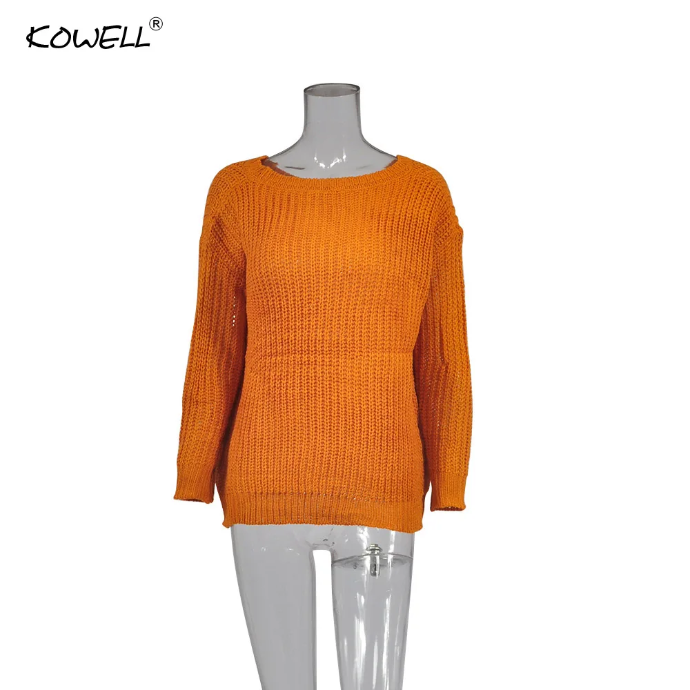 Knitted Sweater Women Pullover O Neck Long Sleeve Women Loose Warm Sweater Female Long Sweater For Ladies 2018 Autumn Winter