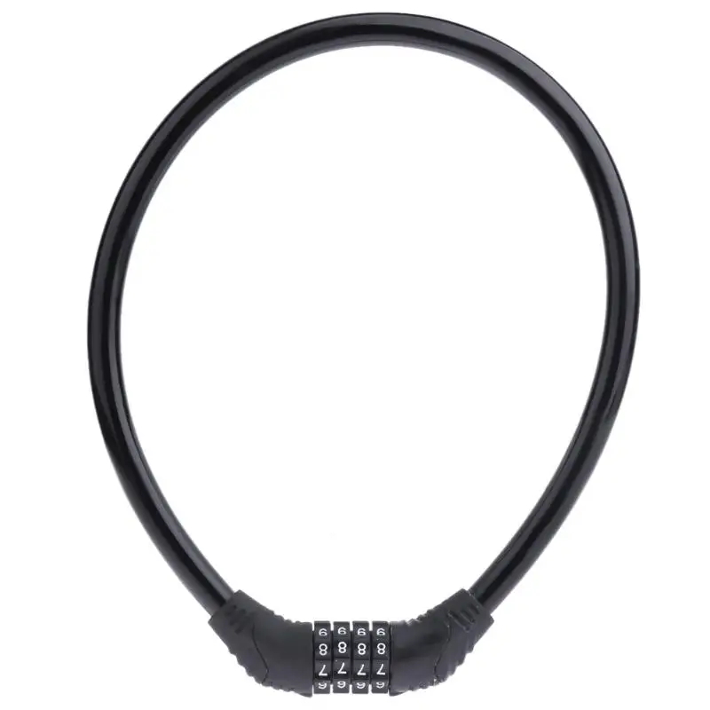 

4 Digit Password Bicycle Lock Code Anti-theft Locks Electric Cable Bike Lock Security Device Coded for MTB Bicycle Motorcycle