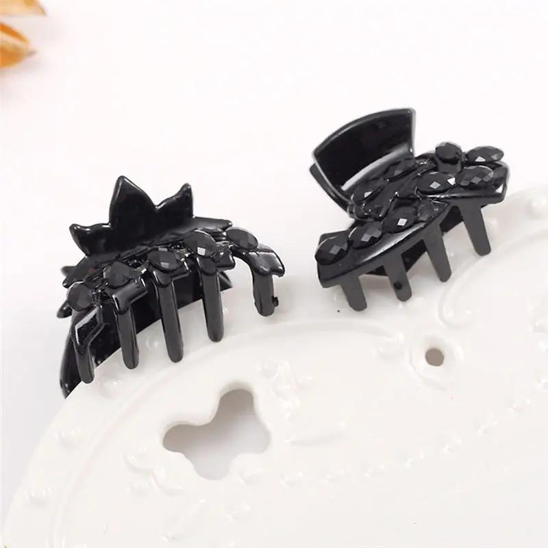 10 Pcs Black Hair Clips Mixed Small Plastic Black Hair Claws Clips Hairpin Clamps Women Hair