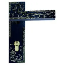 Wholesale- Dragon Pattern Zinc Alloy Lever Handle door lock Free Shipping