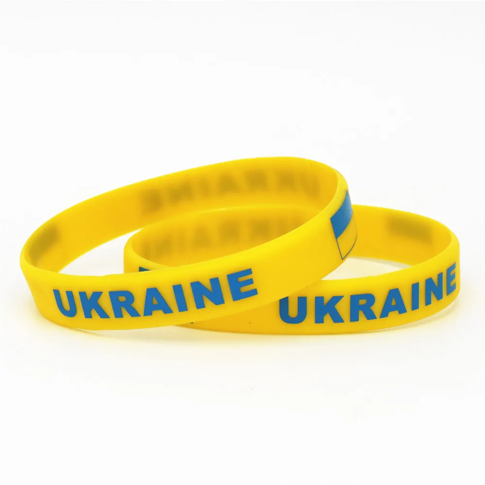 1 шт. Эластичный Силиконовый браслет с флагом Украины|Браслеты голограммой| |