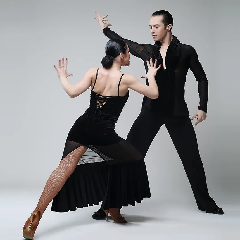 Черные танцевальные костюмы фламенко танго платье испанский танец платье Бальные Вальс платья женское платье для латиноамериканских танцев Одежда