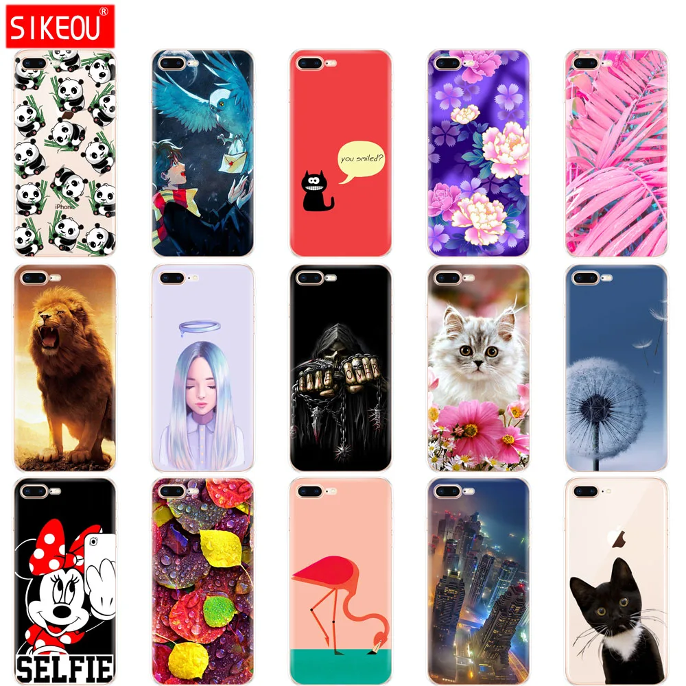 

Silicone phone Case For IPhone 7 Case IPhone7 Case TPU full 360 protective back Cover apple IPhone 7 Plus 7plus cases leaves