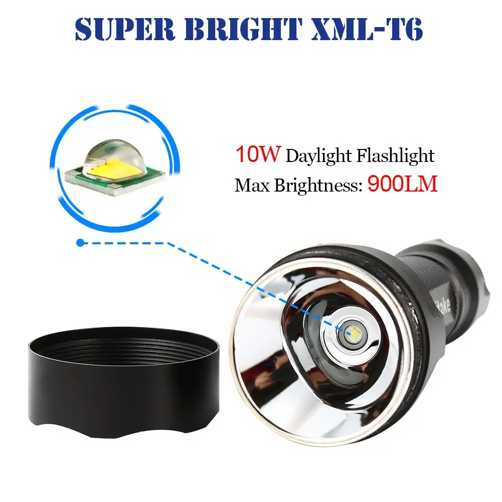 SOLLED C8 T6 тактический фонарь с батареей и зарядным устройством 5 режимов