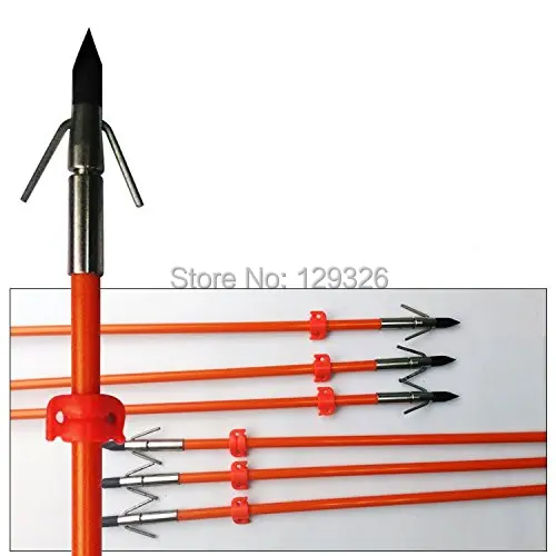 

Free shipping GPP 32 inches Orange Hunting Bowfishing Arrows with Broadhead 3PC/PK