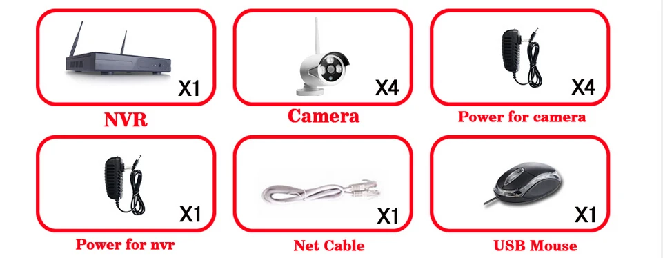 960 P 4CH Беспроводная NVR CCTV система wifi 1.3MP ИК внешняя цилиндрическая камера P2P IP камера водонепроницаемый безопасности комплект видеонаблюдения