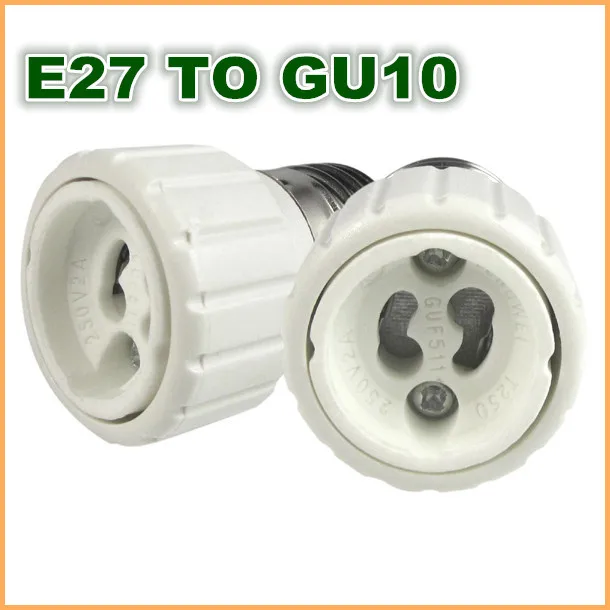 

High quality ABS E27 T GU10 / GU10 to E27 E26 Edison screw socket base Adapter Converter led bulb lamp