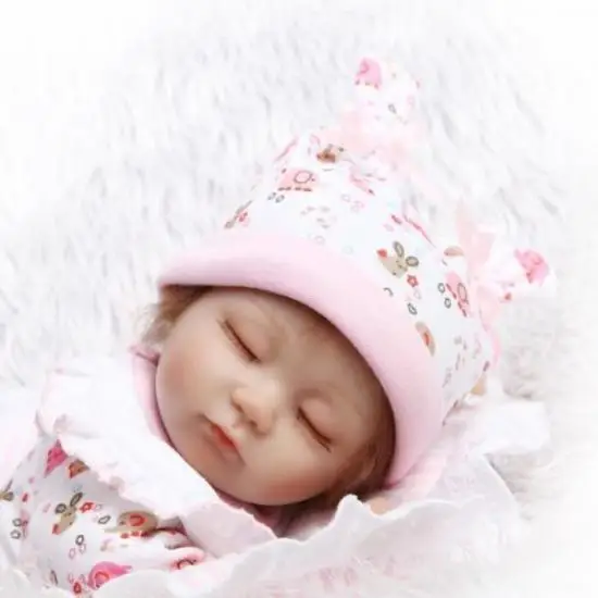

40cm Newborn Baby Doll Toys Full Body Soft Silicone Baby Doll Handmade Reborn Baby Doll Non-toxic Safe Toys