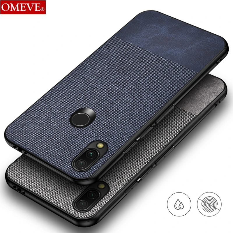 

OMEVE for Xiaomi Redmi 7 Case Art Fabric Cloth Texture Case for Redmi 7 Hybrid PU Hard PC Back Cover for Redmi7 Phone Case Funda