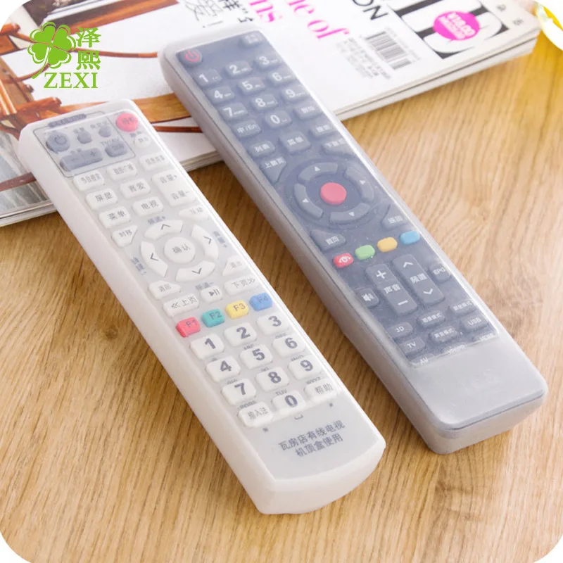 

New Remote Control Cover Silicone Transparent TV Remote Control Case Air Conditioning Dust Protect Storage Bag