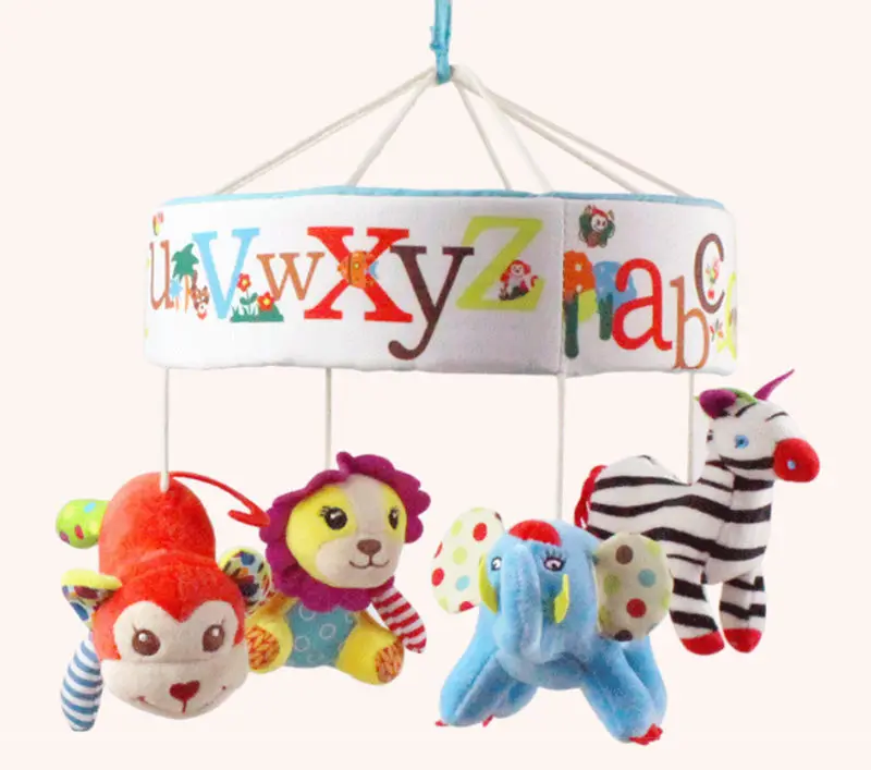 Новорожденных Babyplay детские кроватки игрушки образования кровать Висячие Bell кроватки письмо погремушка игрушки с музыкальной шкатулки