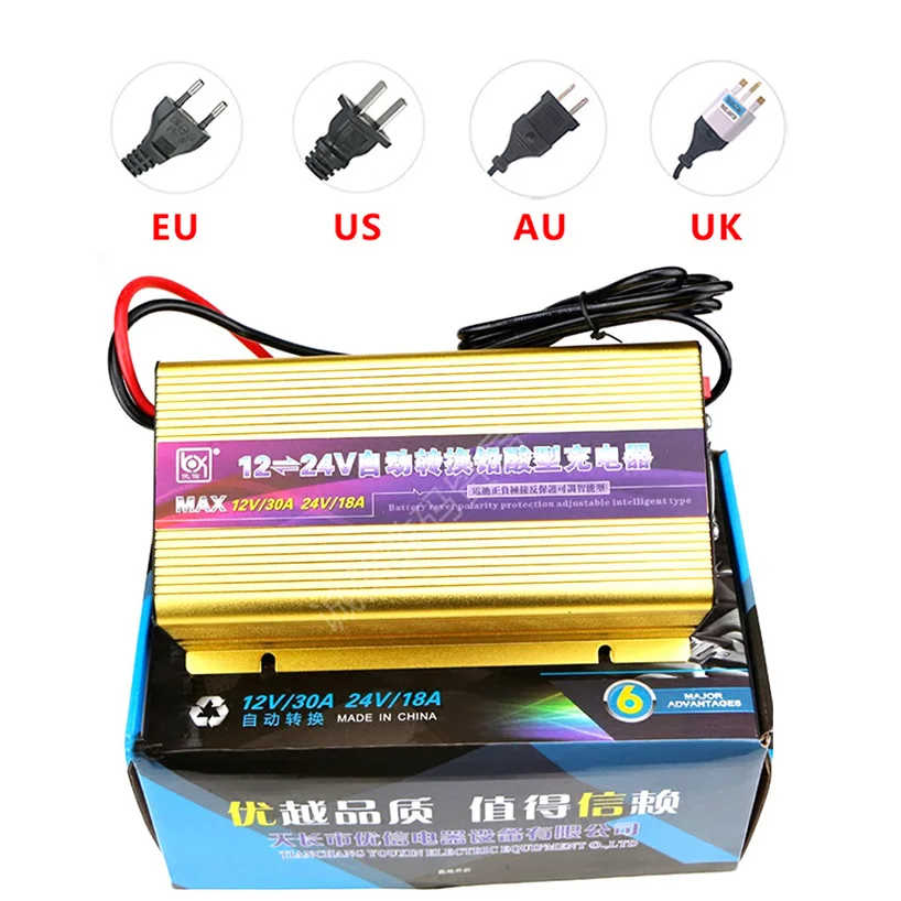 12V 30A 24V 18A электрический автомобиль Лодка вилочного погрузчика Батарея Зарядное
