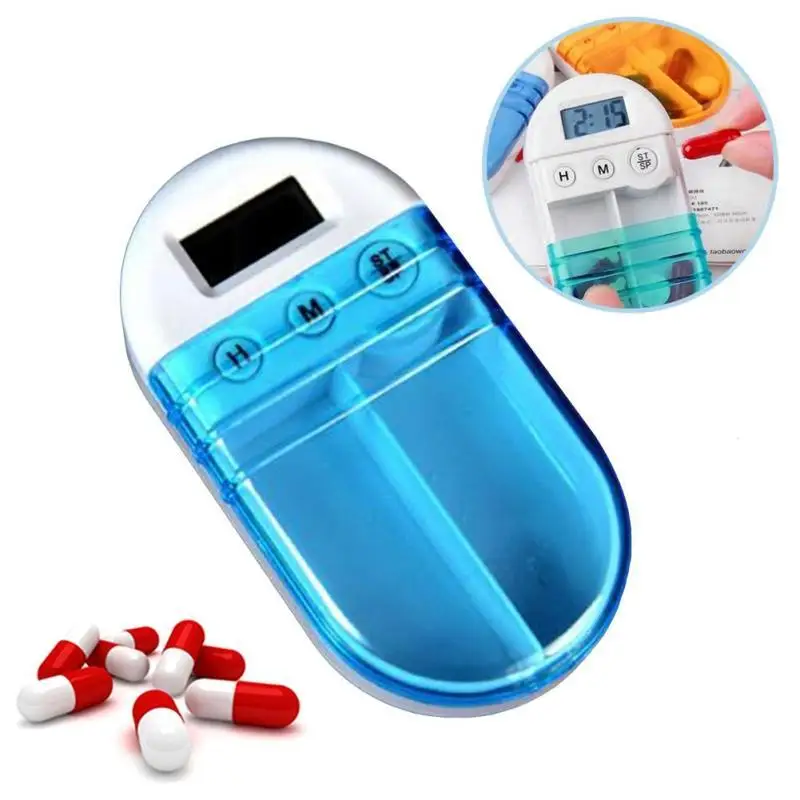 Electronic Timed Reminder Pills Container Timer Pills Case Automatic