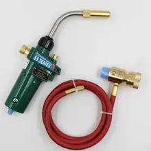 Professional MAPP Electronic ignition Gas Welding Torch with 1.5m (5ft) High Pressure Hose for BBQ Burner Brazing Burner Torches professional liquefied gas blowtorch weed burner for quenching brazing welding gas soldering iron 50mm nozzle with trigger