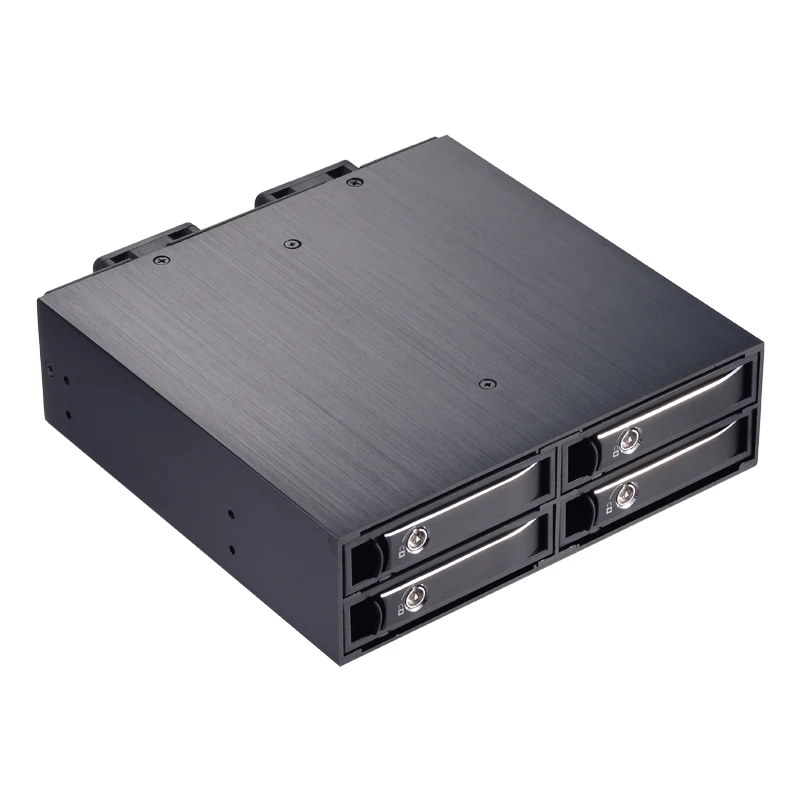 4-Bay 2.5 дюймов внутренний sata hdd/SSD алюминиевый mobile rack с горячей замены поддержка 7 мм /9.5 мм/15 мм HDD/SSD корпус с замком