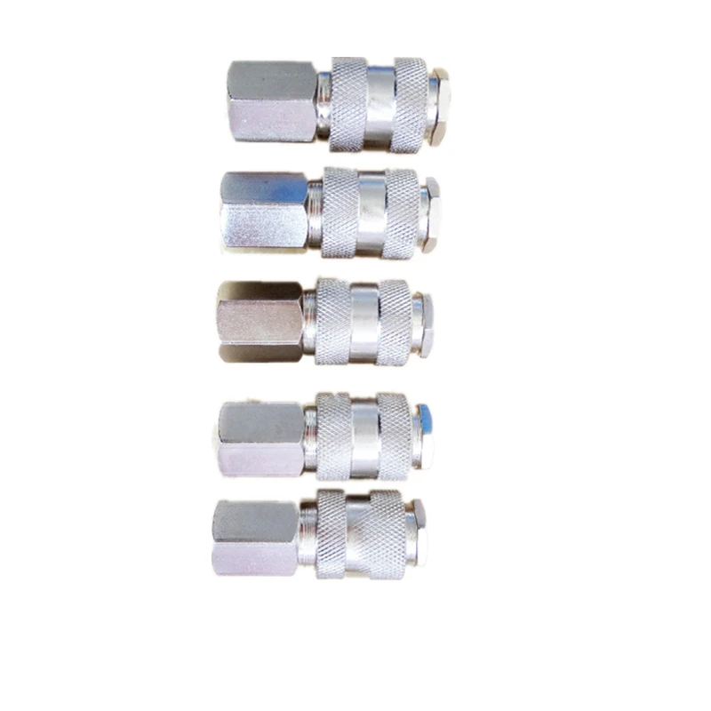 

5pcs 2 in 1 Quick Release Chuck for Air Tools Suitable for EU & US Converters Quick Adaptors to Other End 1/4" NPT Female Thread