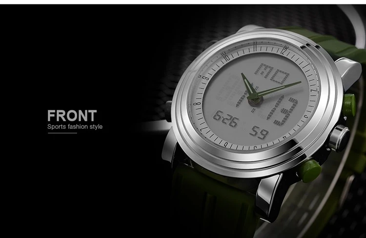 SINOBI Мужские цифровые часы, мужские кварцевые наручные часы с хронографом, водонепроницаемые спортивные часы для бега+ кожаный ремешок, набор