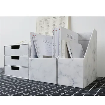 

Office Storage Organizer Cardboard Storage Drawer Pen Holder DIY Storage Shelf Holder for A4 Paper Books Office Supplies