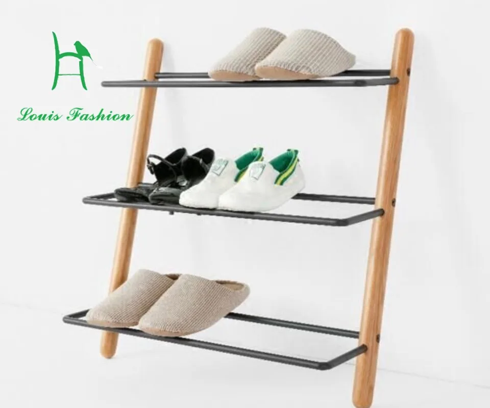 Modern minimalist shoe shoe shelf storage simple multilayer solid wood