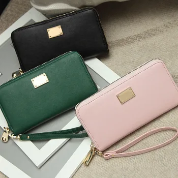 

Women's Purses and Wallets 2020 New Fashion Women Wallet PU Leather Clutch Bags Purse Zipper Up Handbags With Strap Carteira