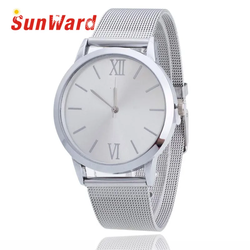 

Sunward Relogio Feminino Silver Stainless Steel Mesh Band Wrist Fashion Ladies Womens Watches Horloge 2017May10