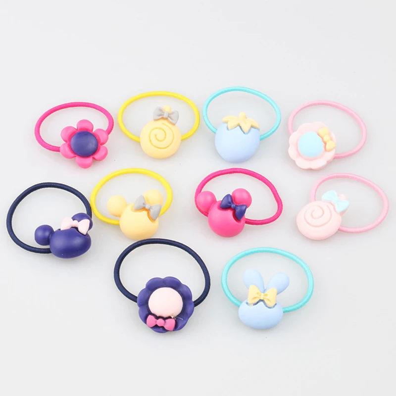 40pcs/Lot Girls Hair Band Colorful Pearl Elastic Rubber Bands Hair Ropes Ponytail Tie Gum Hair Accessories