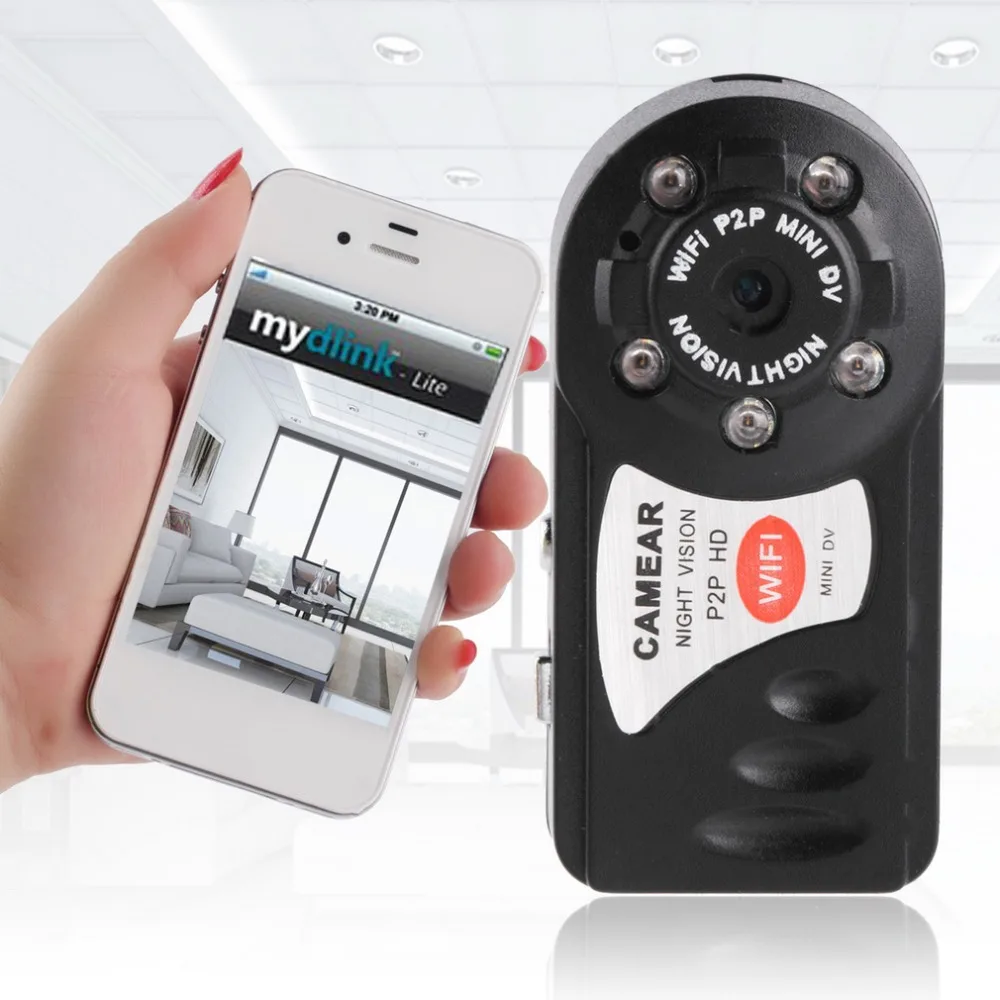 

LESHP P2P 1080P Mini Wifi DVR IP Camera Camcorder Video Recorder Q7 1/3 Color Night Vision DV 2.4G 802.11n WIFI Built in Antenna