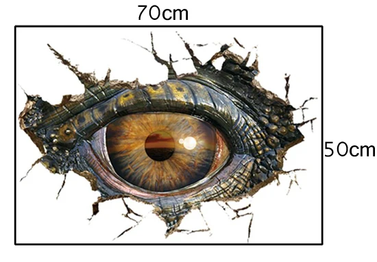 Креативные 3D наклейки на стену в виде глаза динозавра, виниловые наклейки для ванной, гостиной, художественные наклейки на стены, домашний декор