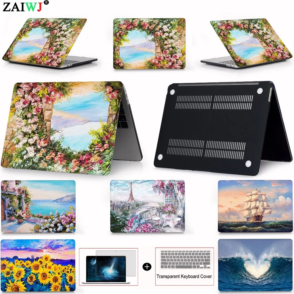 Новый 2018 ZAIWJ чехол для ноутбука с принтом MacBook Air Pro Retina 11 12 13 15 Mac New дюймов сенсорной