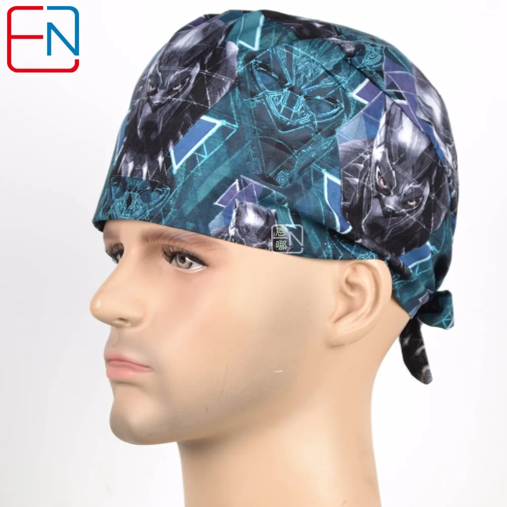 Новые хирургические шапочки медицинские недавно хирургического скраб Caps маска для Для мужчин Для женщин с Sweatband 100% хлопок медицинские