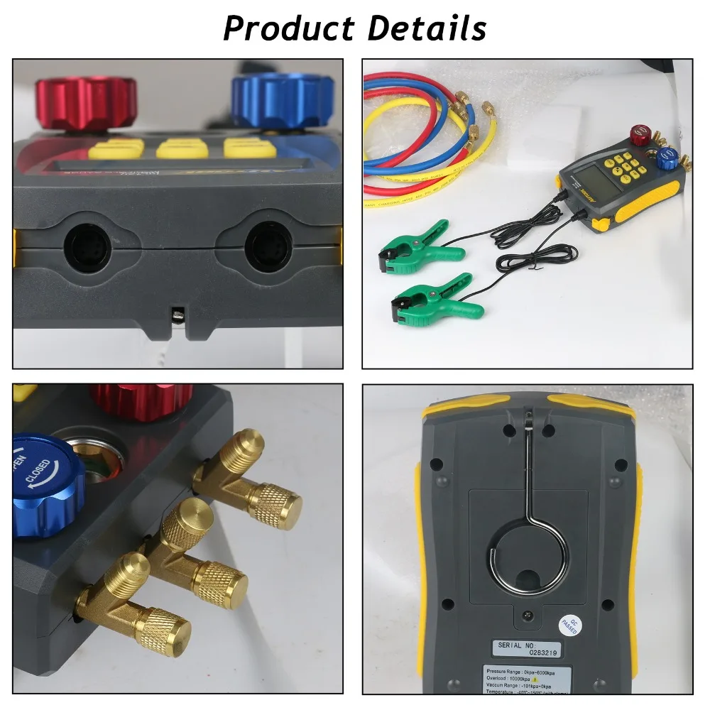 AUTOOL LM120+ хладагент холодной средней холодильной цифровой коллектор метр HVAC вакуумное давление температура тестер же, как Testo