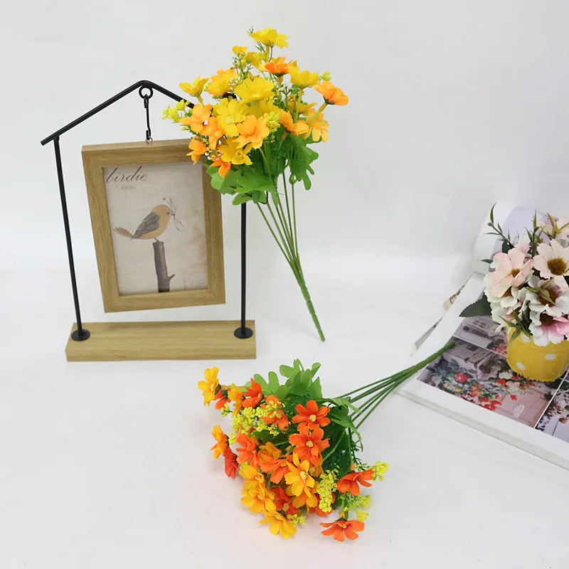 Flone Mini Artificial Daisy Silk Flower Simulation Persian Chrysanthemum Flowers Bouquet Wedding Home Office Party Decor Floral (5)