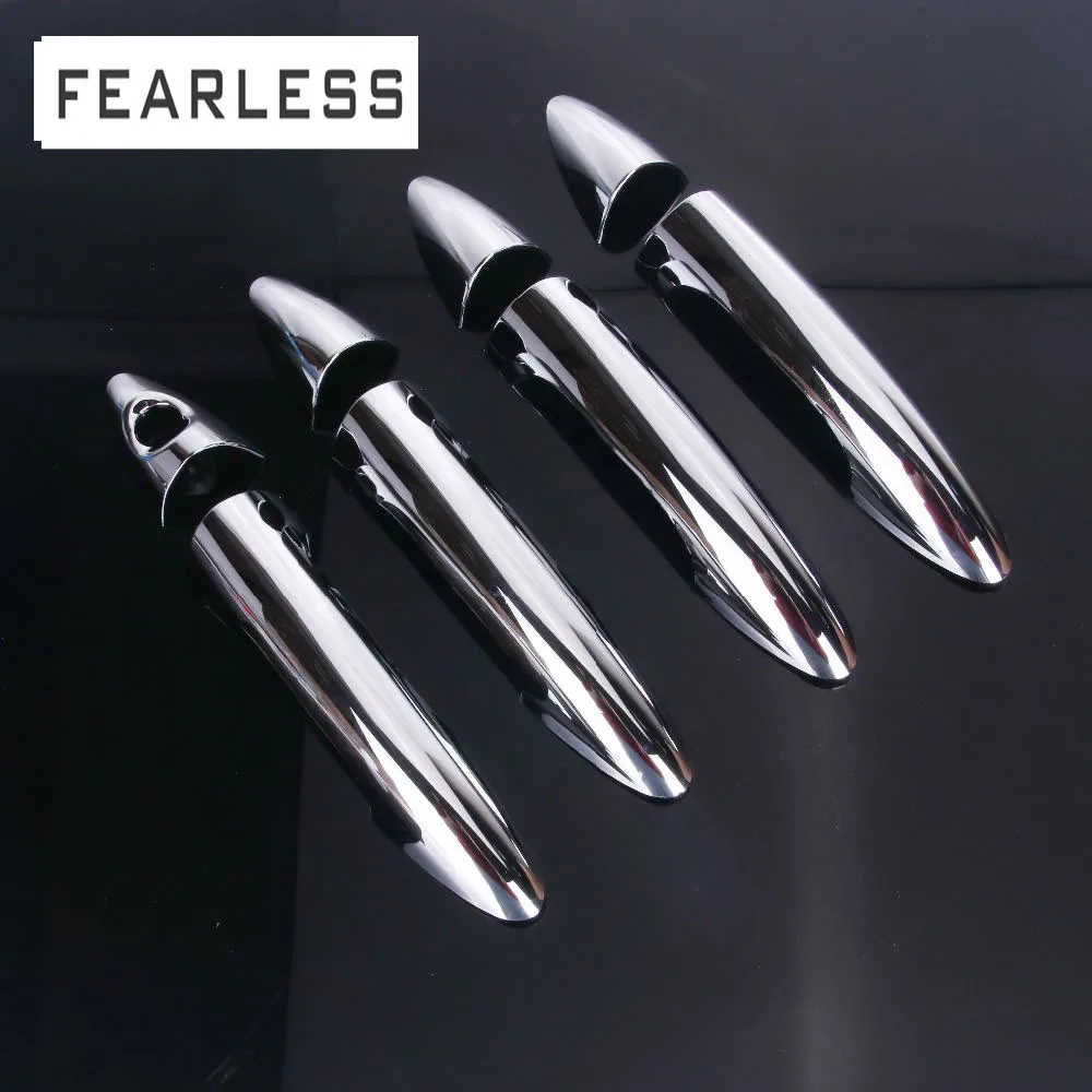 

Chrome Side Door Handle Cover Trim For Hyundai Solaris Verna i25 Accent Grand Avega FOR Dodge Attitude Stickers Car styling