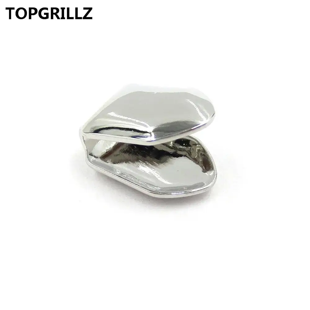 TOPGRILLZ мужские Новые Позолоченные с открытым лицом, Корона скорпиона, однозубные грили, крышка, глянцевая полировка, хип-хоп Bling Grillz - Окраска металла: Silver