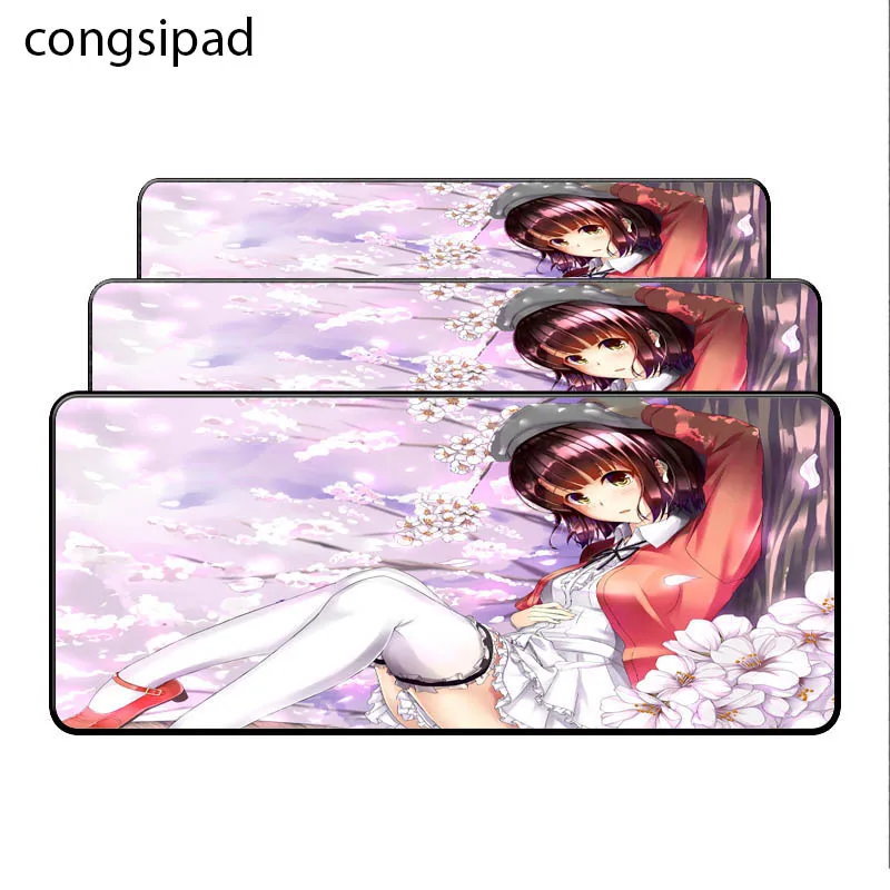 Congsipad 90x40 cm Oficina grande Overlock Mouse pad juego Gamer Gaming Mousepad teclado Compute Sexy Girl anime Escritorio Congsipad 90x40 cm Oficina grande Overlock Mouse pad juego Gamer Gaming Mousepad teclado Compute Sexy Girl anime Escritorio