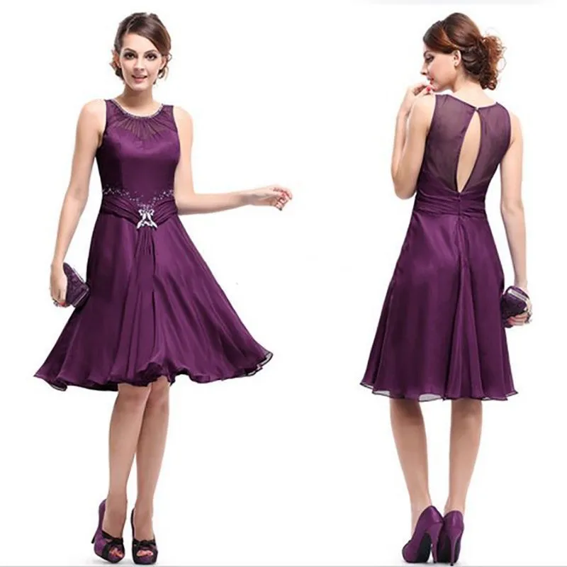 2017 Cheap Prom Dresses Under 100 Party Dress Scoop Neck Cocktail Dress