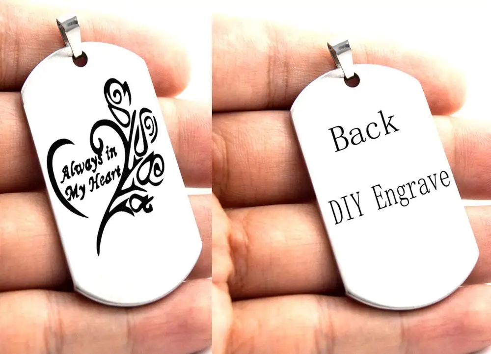 13 Style 40mmx24mm Tag Men Jewelry Stainless Steel Necklace Pendant High Polished Blank Dog Tags | Украшения и аксессуары