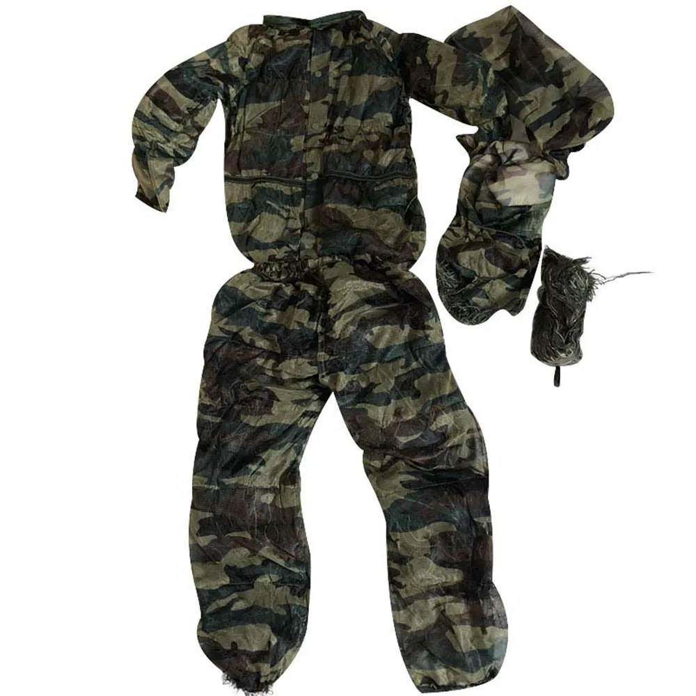 Детский Камуфляжный костюм для охоты и Ghillie, одежда для скрытой охоты, костюм снайпера, армейская камуфляжная униформа, костюм Специального солдата