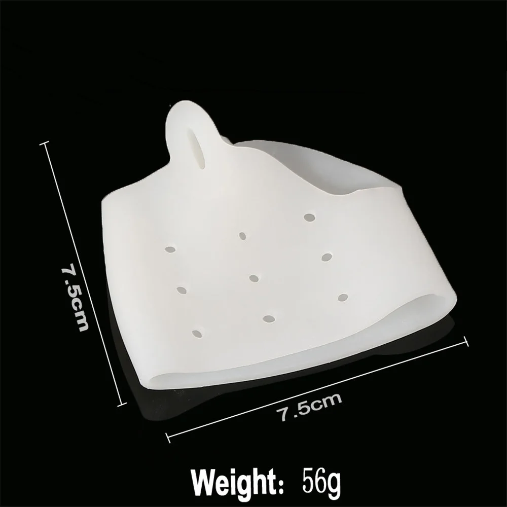 1pair=2pcs Daily Use Foot Care Biological Silicone Hallux Valgus Orthosis Toe Separator Big Toe Corrector Forefoot Pad FT035
