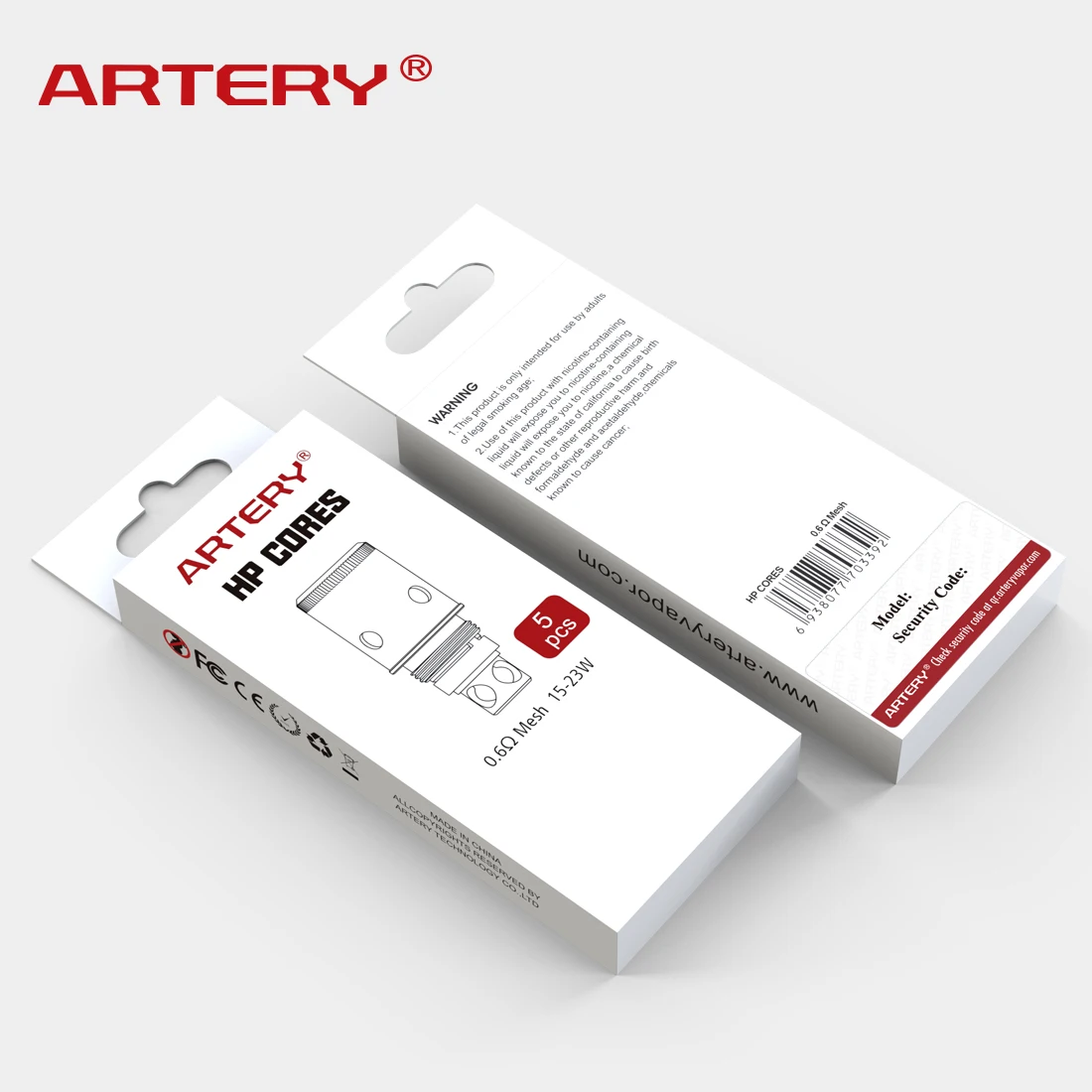 Оригинальный Vape Core Artery PAL 2 катушка 0.6ohm сетчатая катушка/Обычная 1ohm HP/сетка HP для Kit