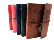 RuiZe Retro Vintage traveler notebook journal A5 leather spiral diary blank pages kraft paper sketchbook note