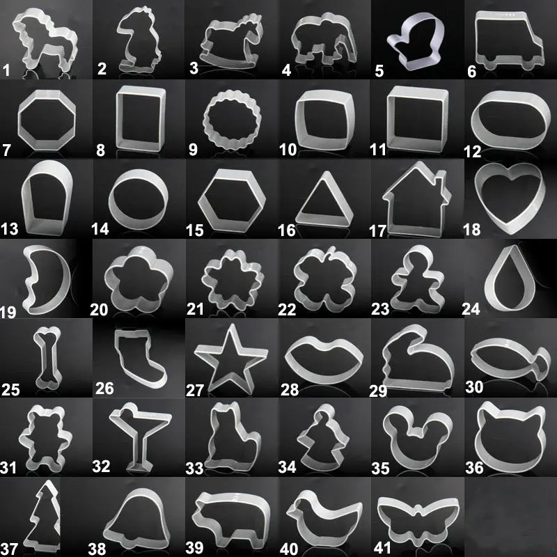 

1pcs Metal Cookie Cutter 3D DIY Fondant Cake Molds Mousse Cartoon Biscuit Mould Baking Tools 42 styles for your choose